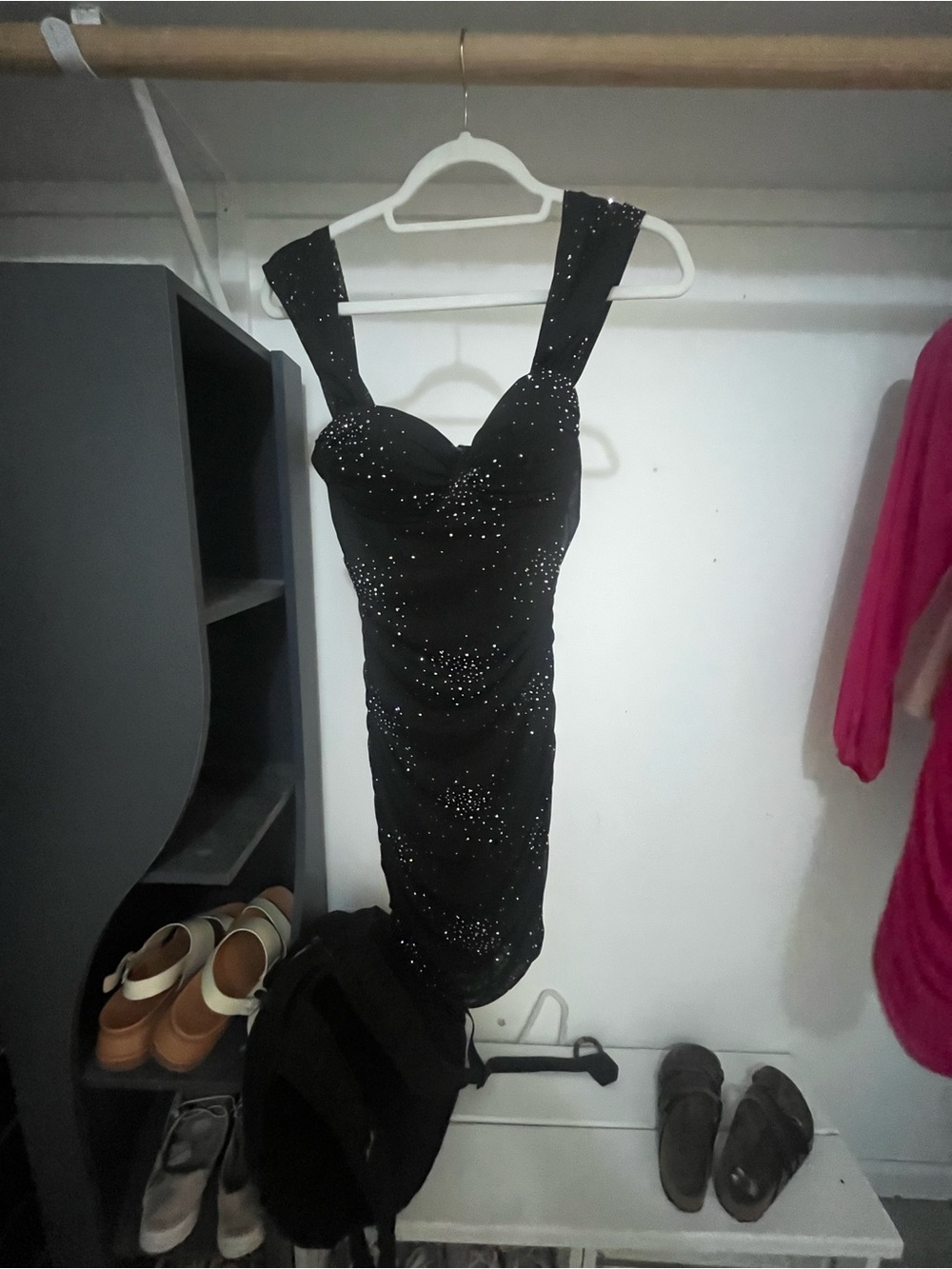 Windsor Black Embellished Mini Dress medium dress worn once